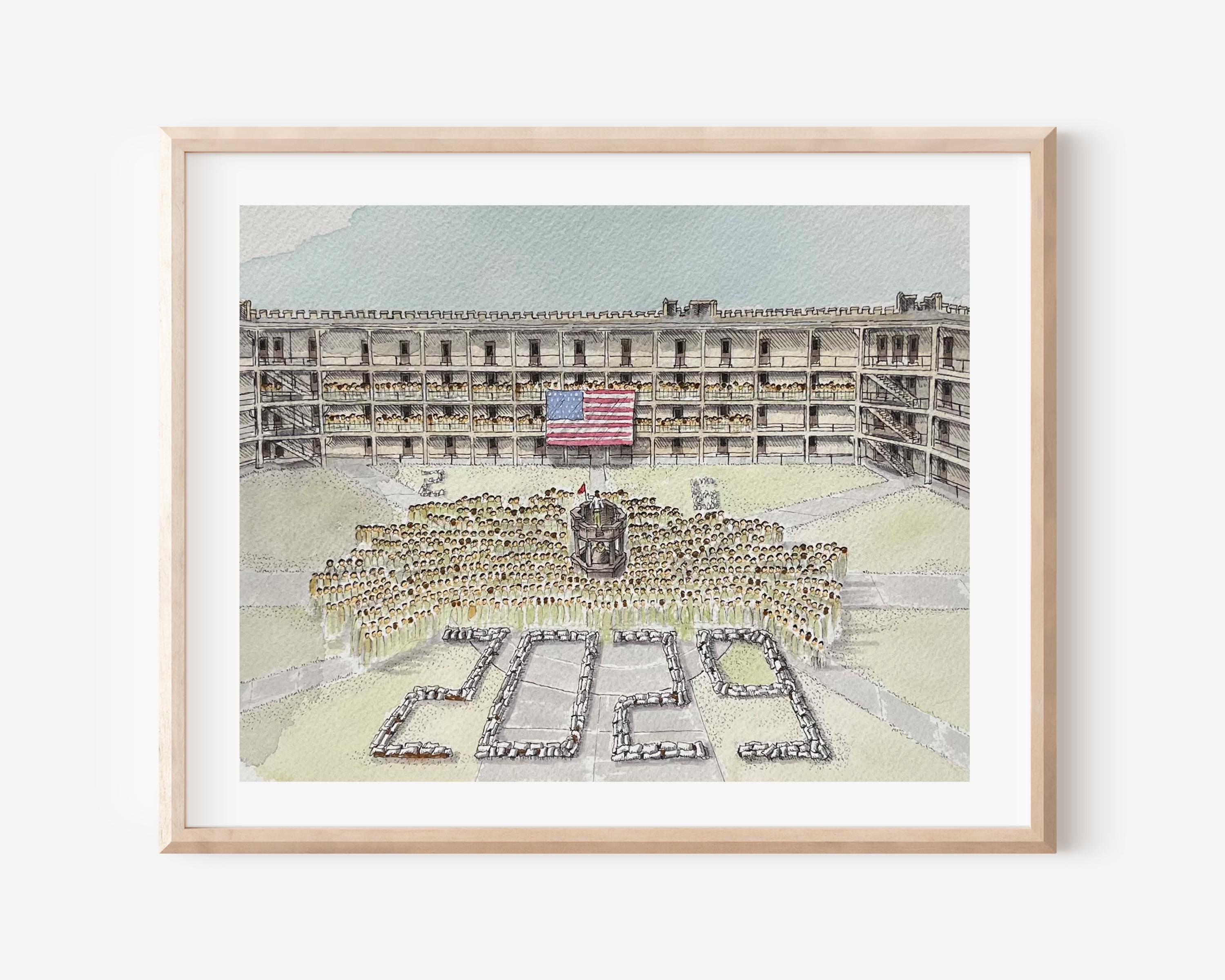 VMI Class of '29 Breakout: Original Watercolor Painting