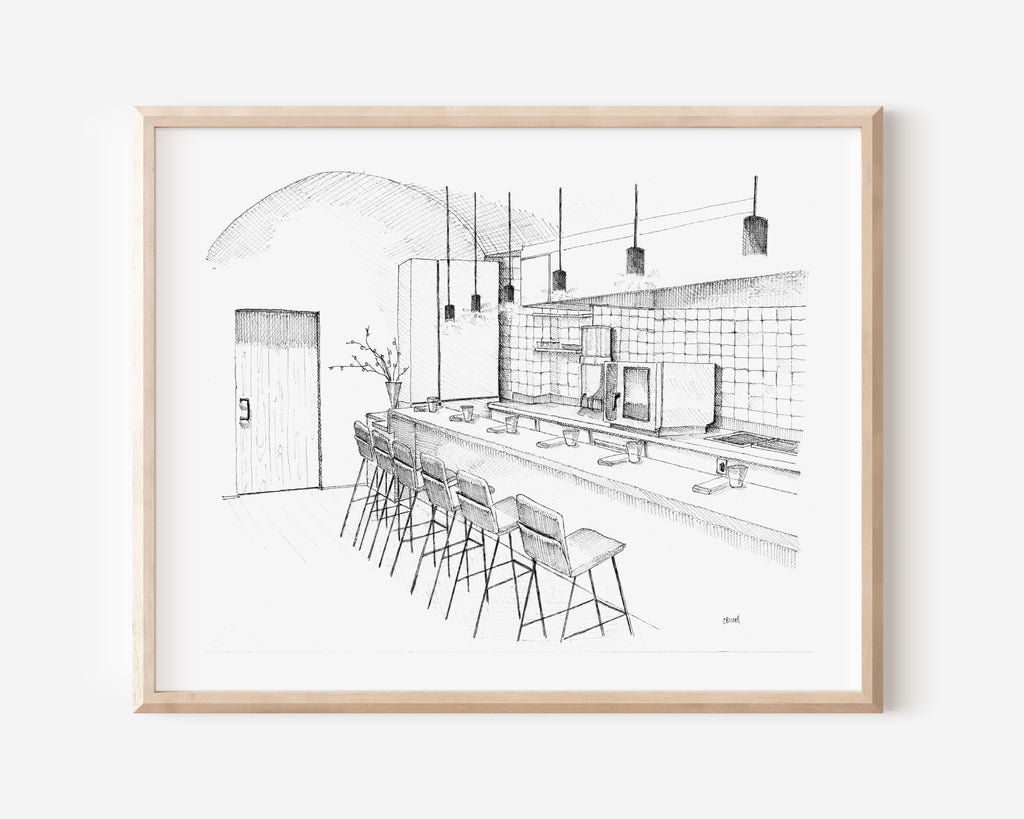 Custom First Date Drawing or Painting - Anniversary Pen and Ink or Watercolor