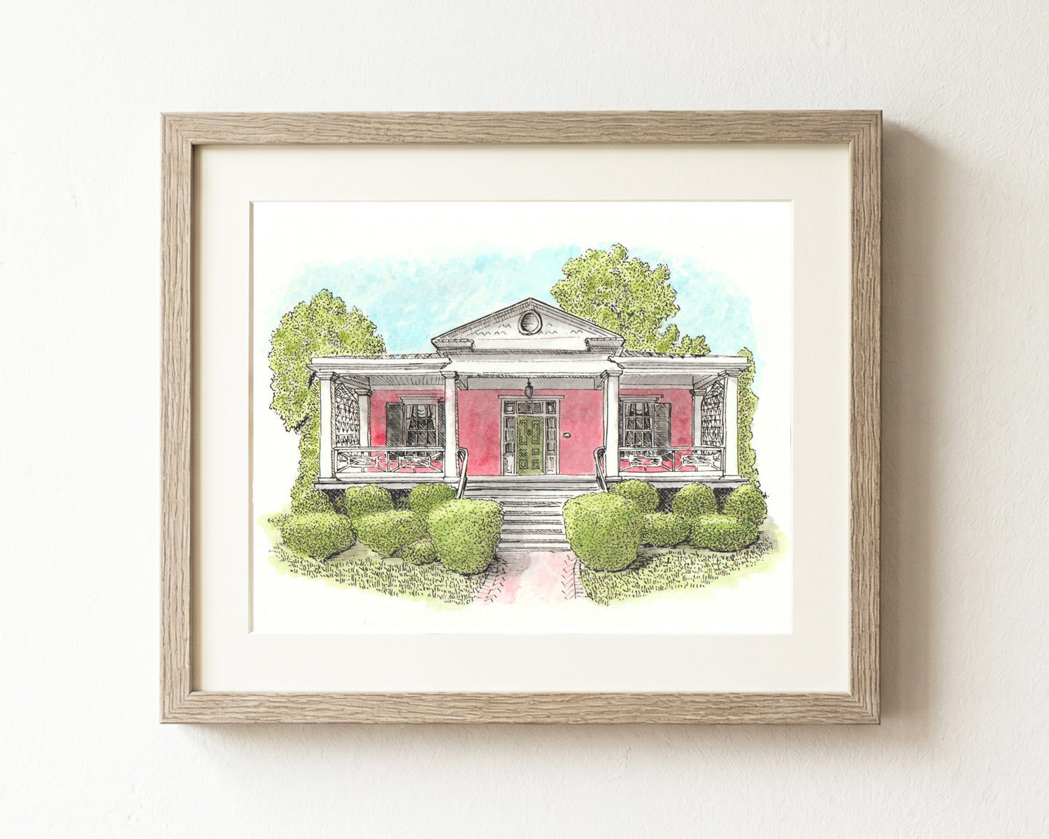 Custom Watercolor House Portrait: Hand-Painted Home Art