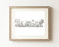Custom Pen and Ink House Drawing: Hand-Drawn Home Portrait