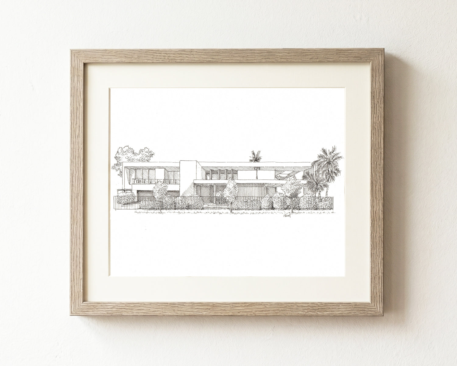 Custom Pen and Ink House Drawing: Hand-Drawn Home Portrait