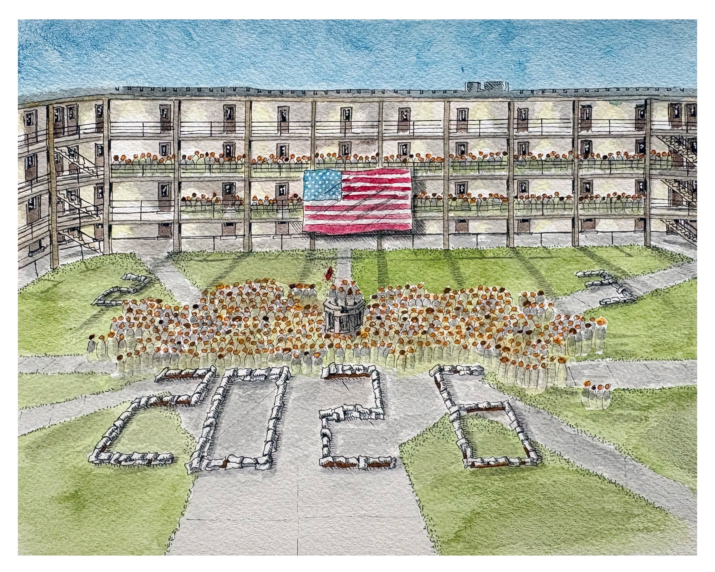VMI Class of '26 Breakout Watercolor Art Print