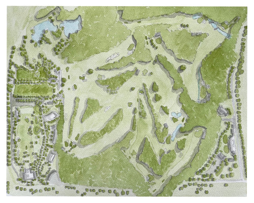 Augusta National Watercolor Print - Mill Creek Art Co.