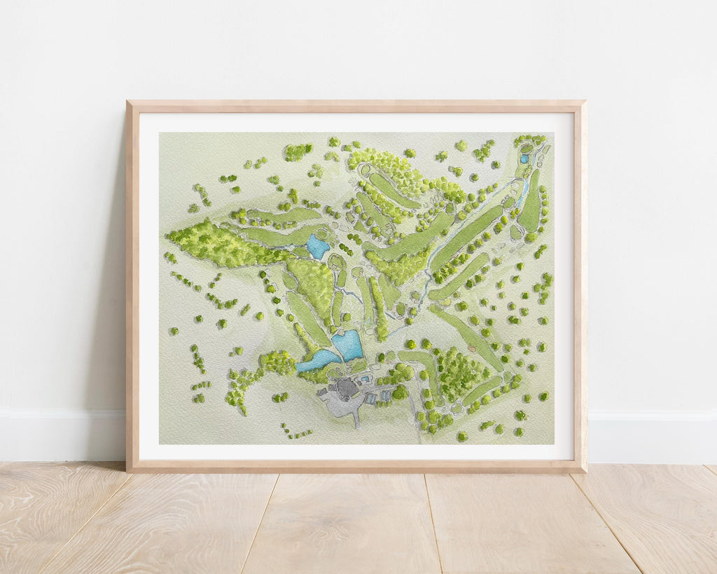 Lexington Golf and Country Club Watercolor Art Print