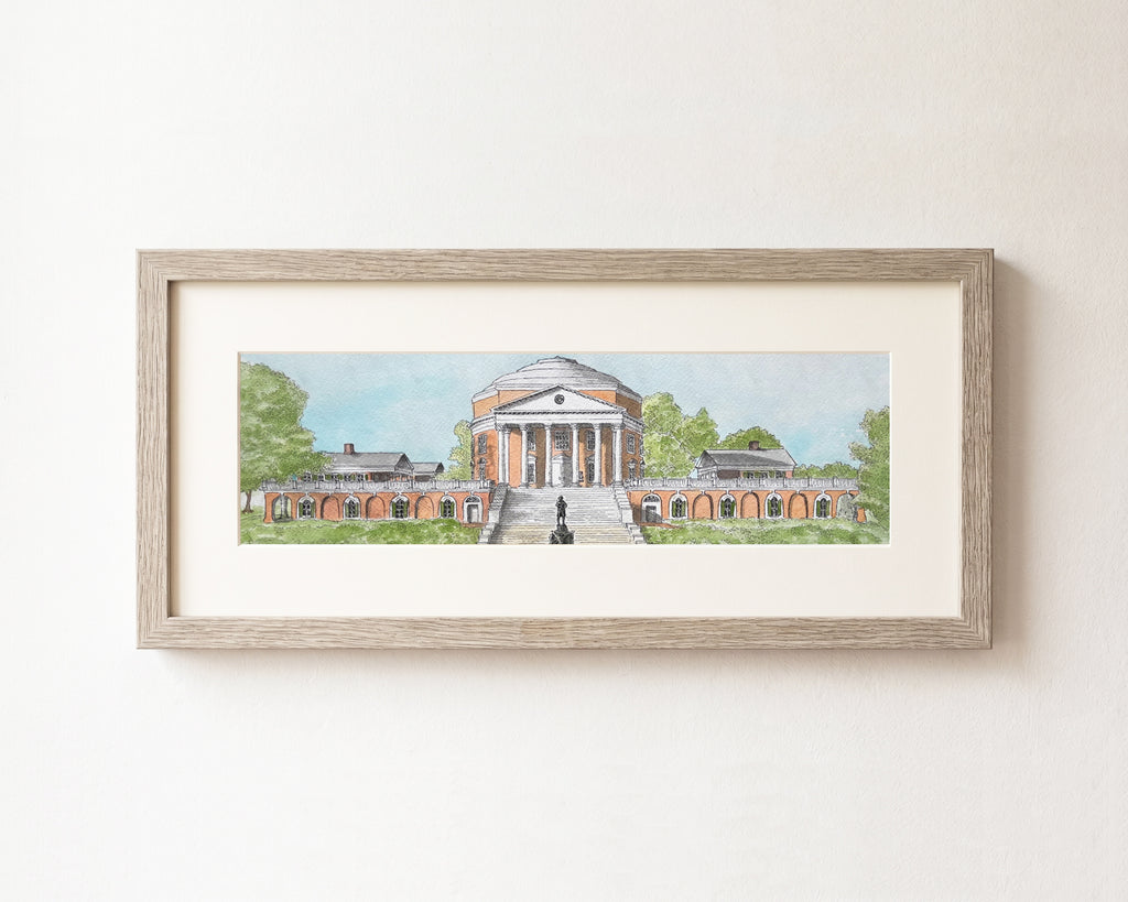 University of Virginia Rotunda Print: UVA Art in Watercolor