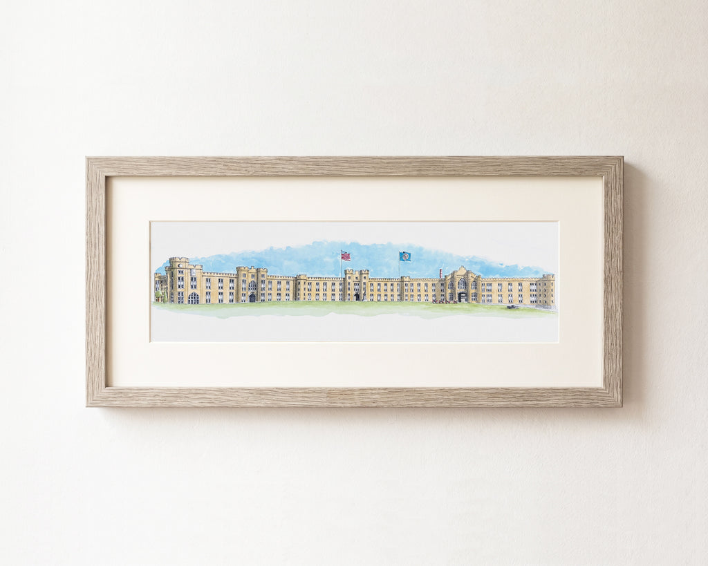 VMI Barracks Limited Edition Watercolor Art Print