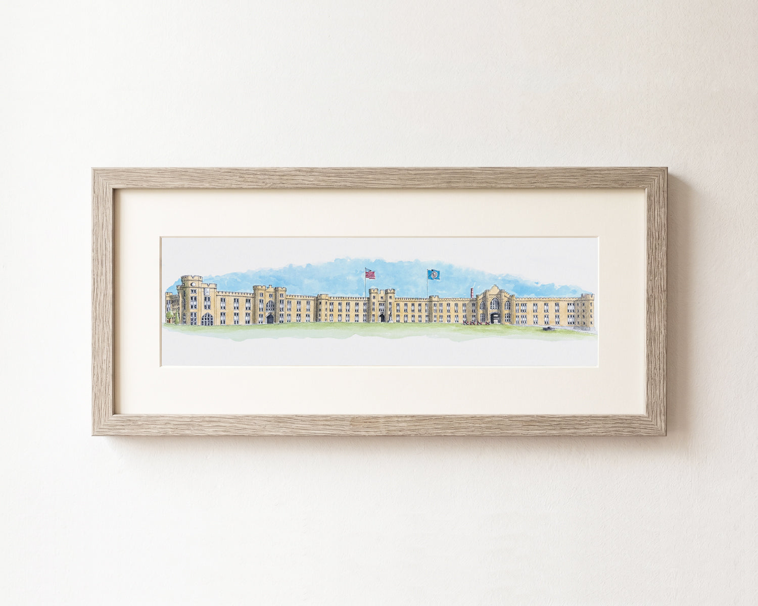 VMI Barracks Limited Edition Watercolor Art Print
